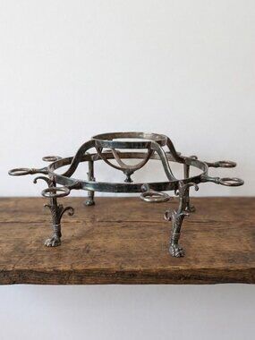 Vintage Silverplate Epergne Frame Centerpiece Stand Cordial Liquor Holder Taiwan